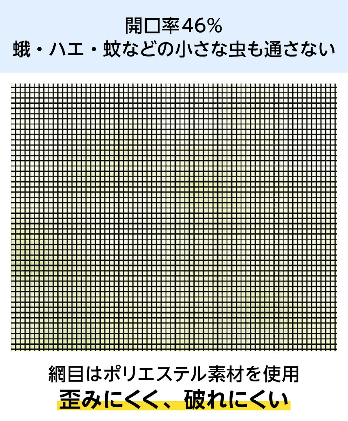 大開口・窓の網戸「Centor スクリーンシステム」 - 開口率46%/小さな虫も通さない