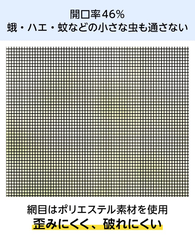 大開口・窓の網戸「Centor スクリーンシステム」 - 開口率46%/小さな虫も通さない