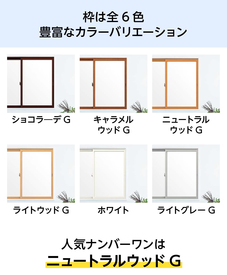 インプラス2枚建て】引き違い窓／断熱効果、結露防止、防音