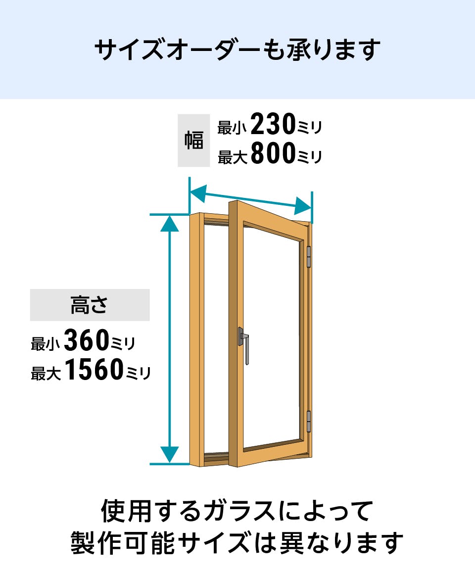 内窓インプラス】開き窓タイプ／サイズオーダー販売