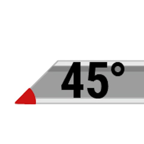 D.ガラスの下をL字につなげるときの45°カット