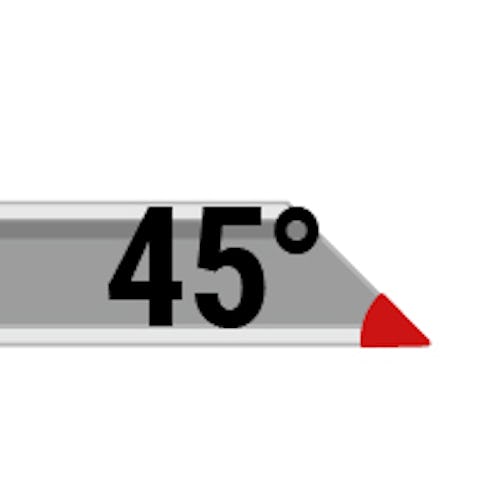 D.ガラスの下をL字につなげるときの45°カット