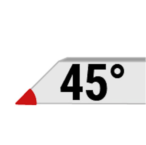 C.ガラスの上をL字につなげるときの45°カット