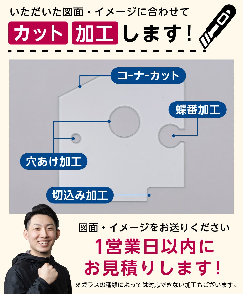 セラミックプリントガラス／サイズ・形状加工可｜オーダーガラス板.com