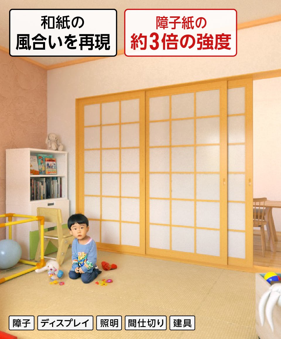 ワーロンシート／強化障子紙】障子紙の3倍の強度／水に強い