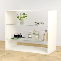 強化ガラス：棚受けダボセット(木地用)】ガラス棚をDIY