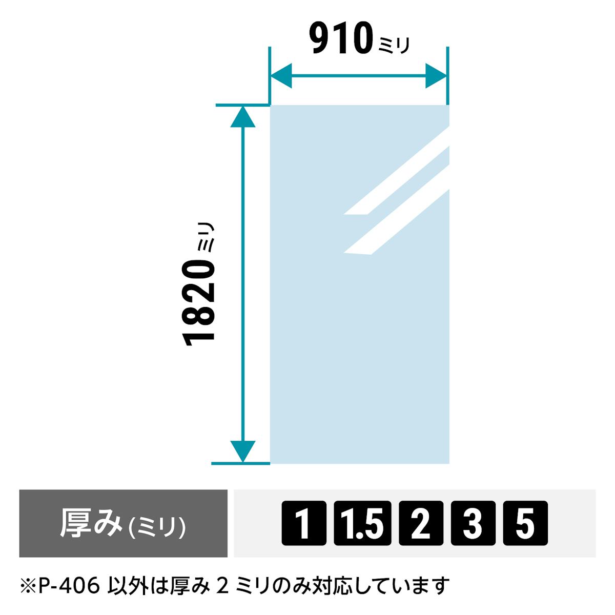 「アクリワーロン モダンアートシリーズ」の厚みと最大サイズ