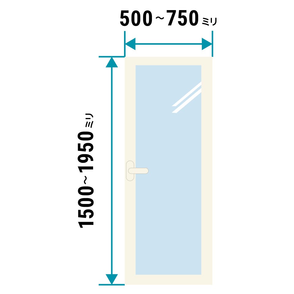交換用浴室ガラスドア - サイズオーダーで作成／値段・価格の見積り可能