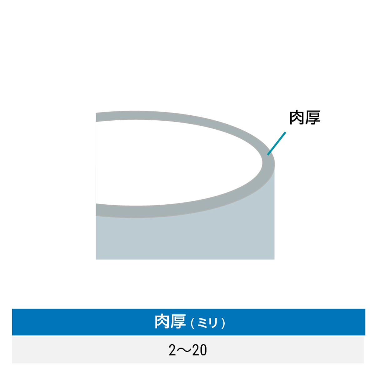 当社の円柱ケースは20ミリまで肉厚の指定が可能