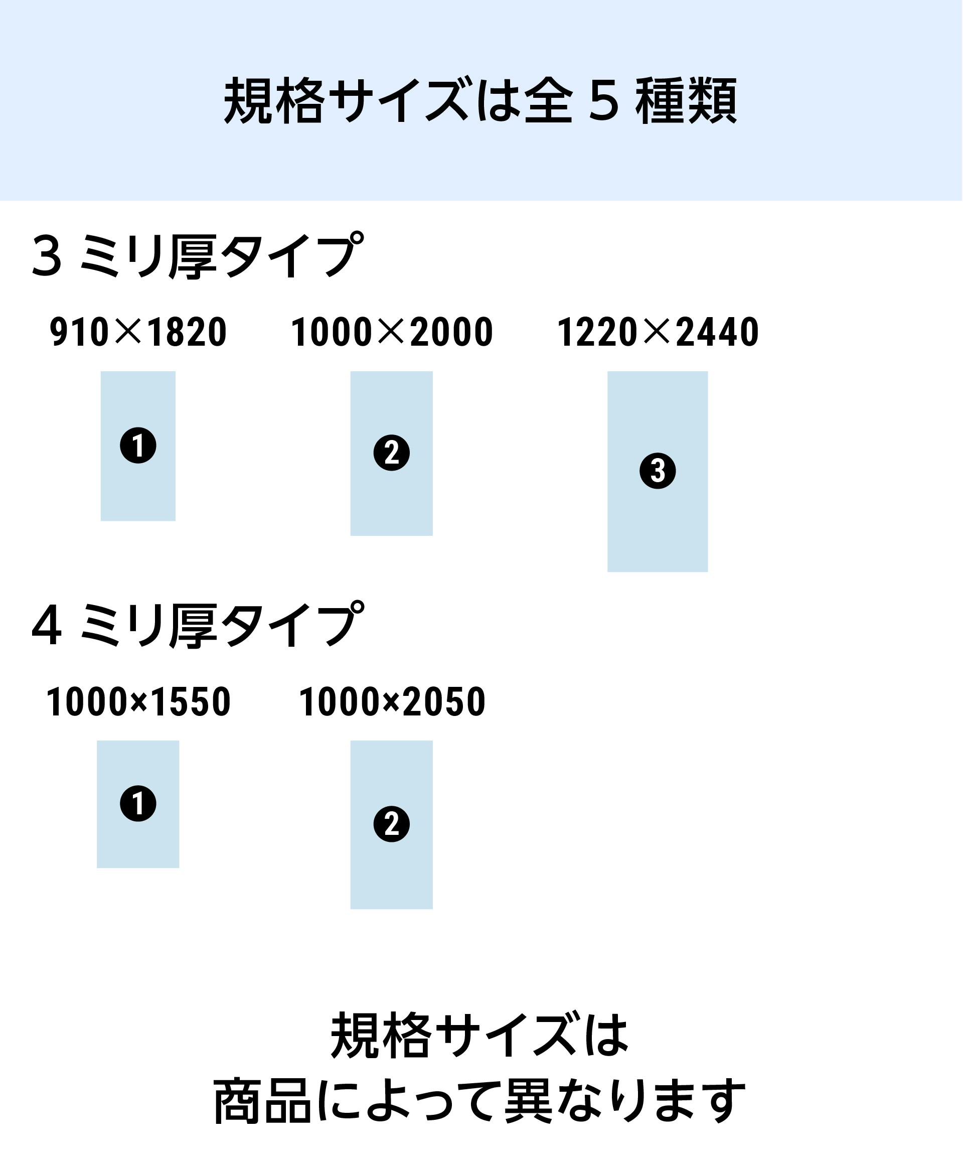 アルミ複合板】カット販売／価格、最大サイズ／全14種類