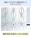 表面に江戸切子の模様が彫られた和風ガラス「切子風ガラス」