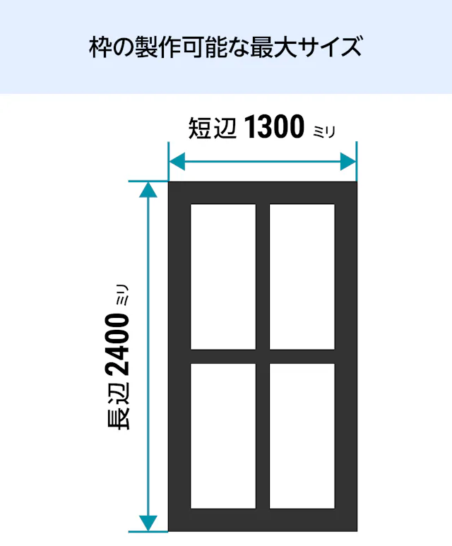 アイアン窓の最大サイズ