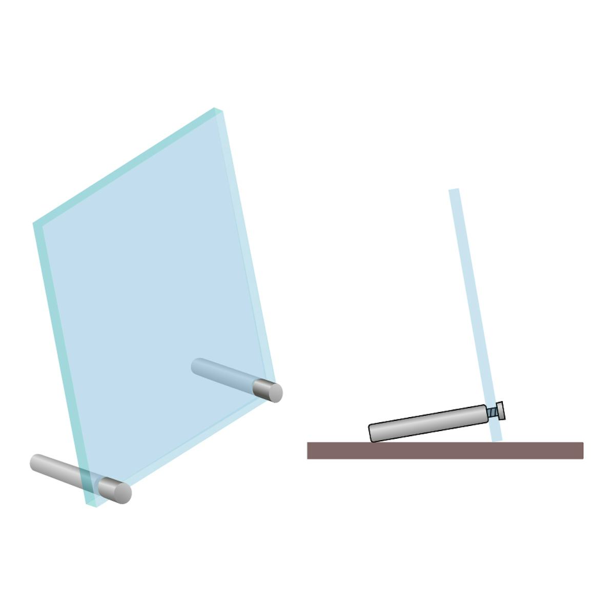 傾斜タイプの卓上サイン「サインスタンド」は、角度を調整できる