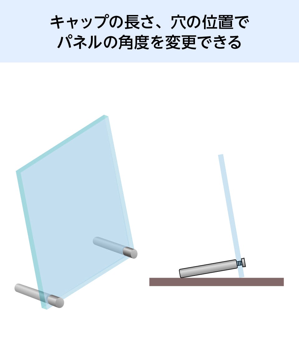 卓上サインスタンド】ガラス・アクリルの2種類／文字入れ可