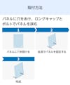 斜めに自立する卓上サイン「サインスタンド(傾斜タイプ)」の取り付け方法