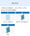 斜めに自立する卓上サイン「サインスタンド(傾斜挟み込みタイプ)」の取り付け方法