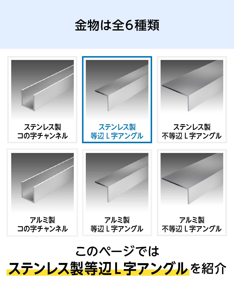 L字アングル】ステンレス製/等辺タイプ/ガラス用L金物 L字アングル】ステンレス製/等辺タイプ/ガラス用L金物