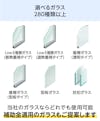 「メルツエンサッシ内窓 引違い窓(4枚戸)」のガラスは、280以上から選べる