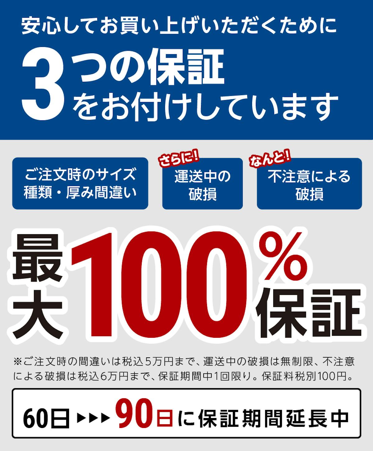 【当社サービスの紹介】3つの保証+1年間の製品保証