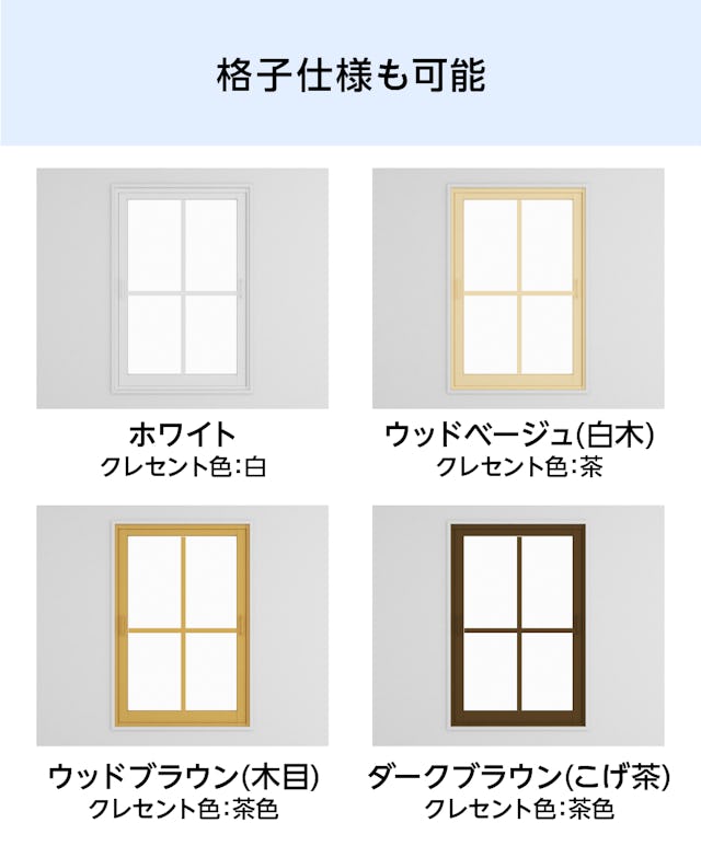 格子仕様も可能な「メルツエンサッシ内窓 FIX窓(ケンドン)」