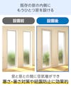 既存窓の内側に「メルツエンサッシ内窓 FIX窓(ケンドン)」を取り付けると、結露防止効果がある