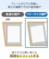 フリーサイズ網戸(オーダー網戸)は、上下に伸縮するフレームで高さ調整ができる