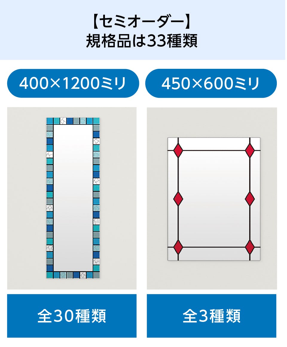 ステンドグラスの鏡(ステンドミラー)の通販｜オーダーガラス板.com