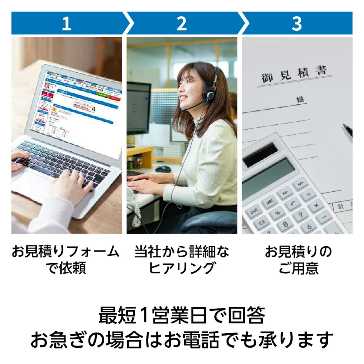 「オーダーメイドできるガラスショーケース」のご注文の流れ