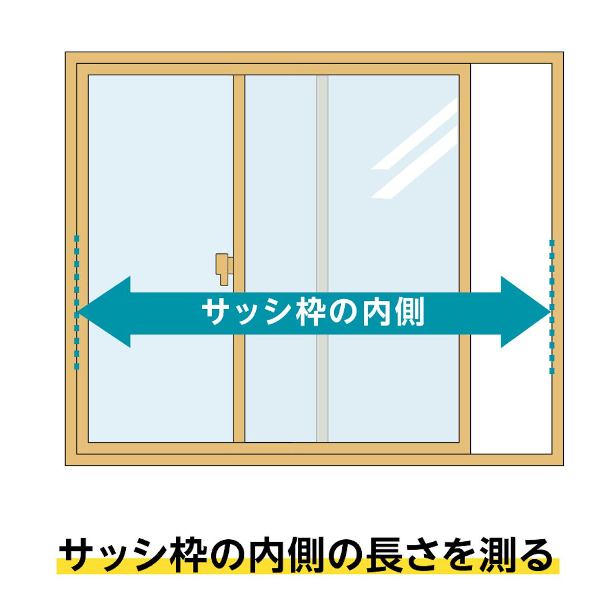 網戸をオーダーする際のサイズ(幅)の測り方