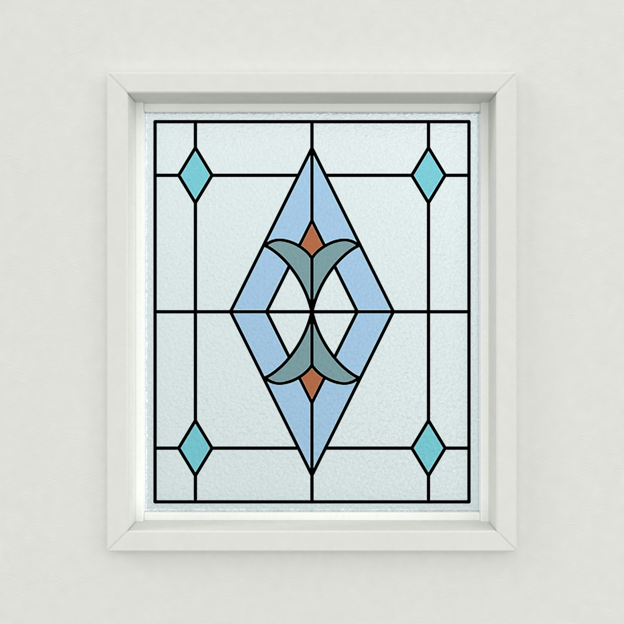 ステンドグラス風装飾ガラス(エチュード) EG047｜オーダーガラス板.com