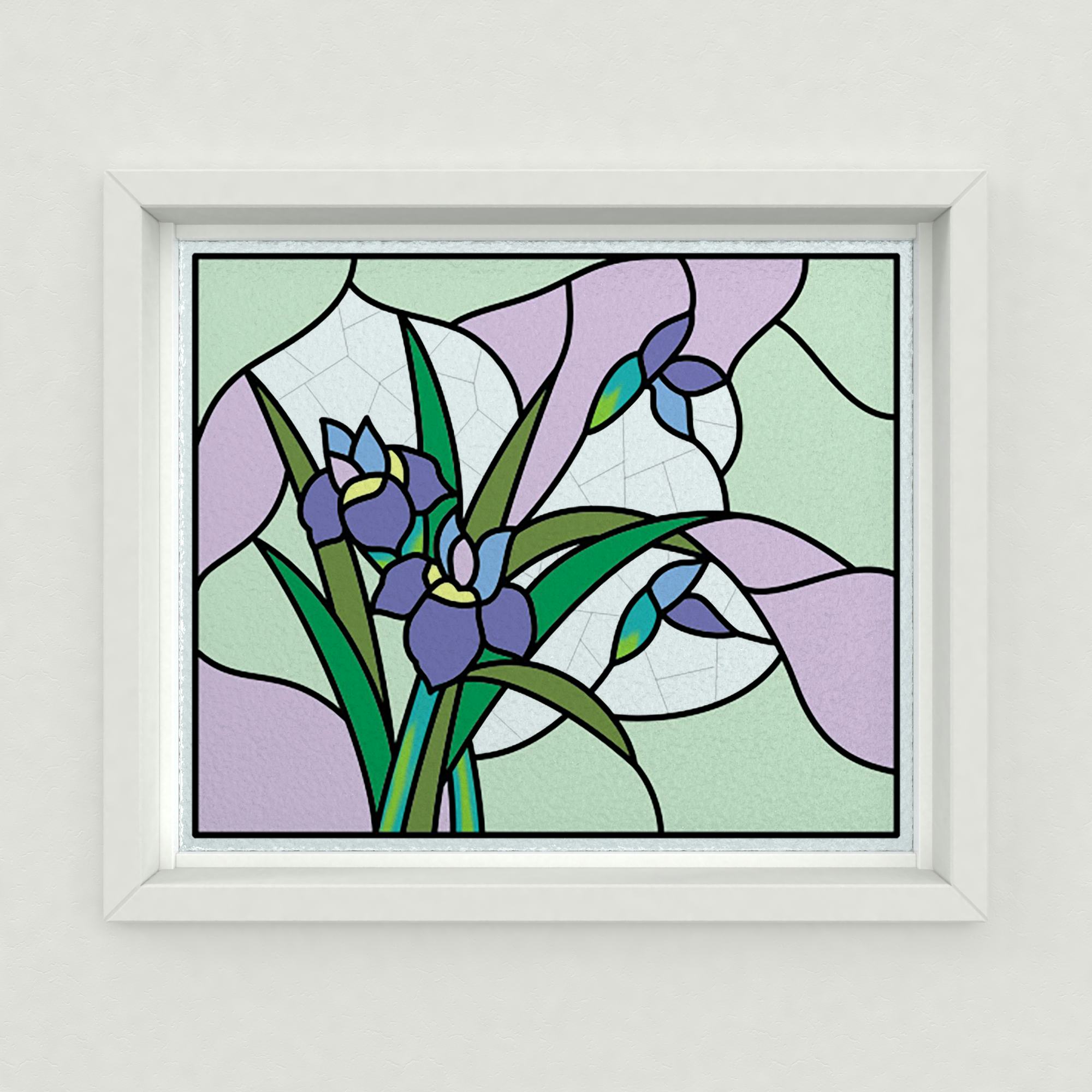 ガラス製装飾　紫と緑 ガラス製装飾 紫と緑