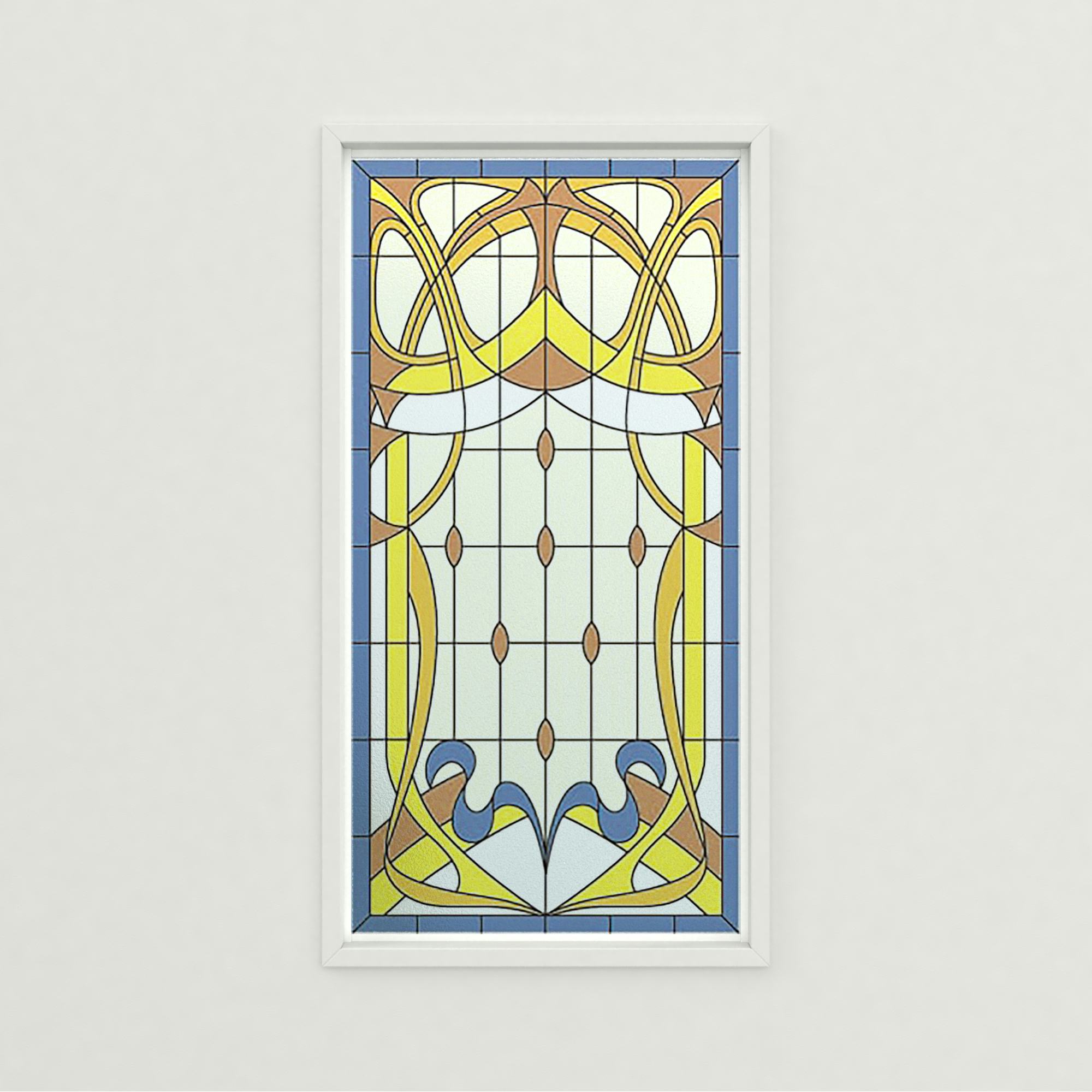 ステンドグラス風装飾ガラス(プリズム) ES233｜オーダーガラス板.com