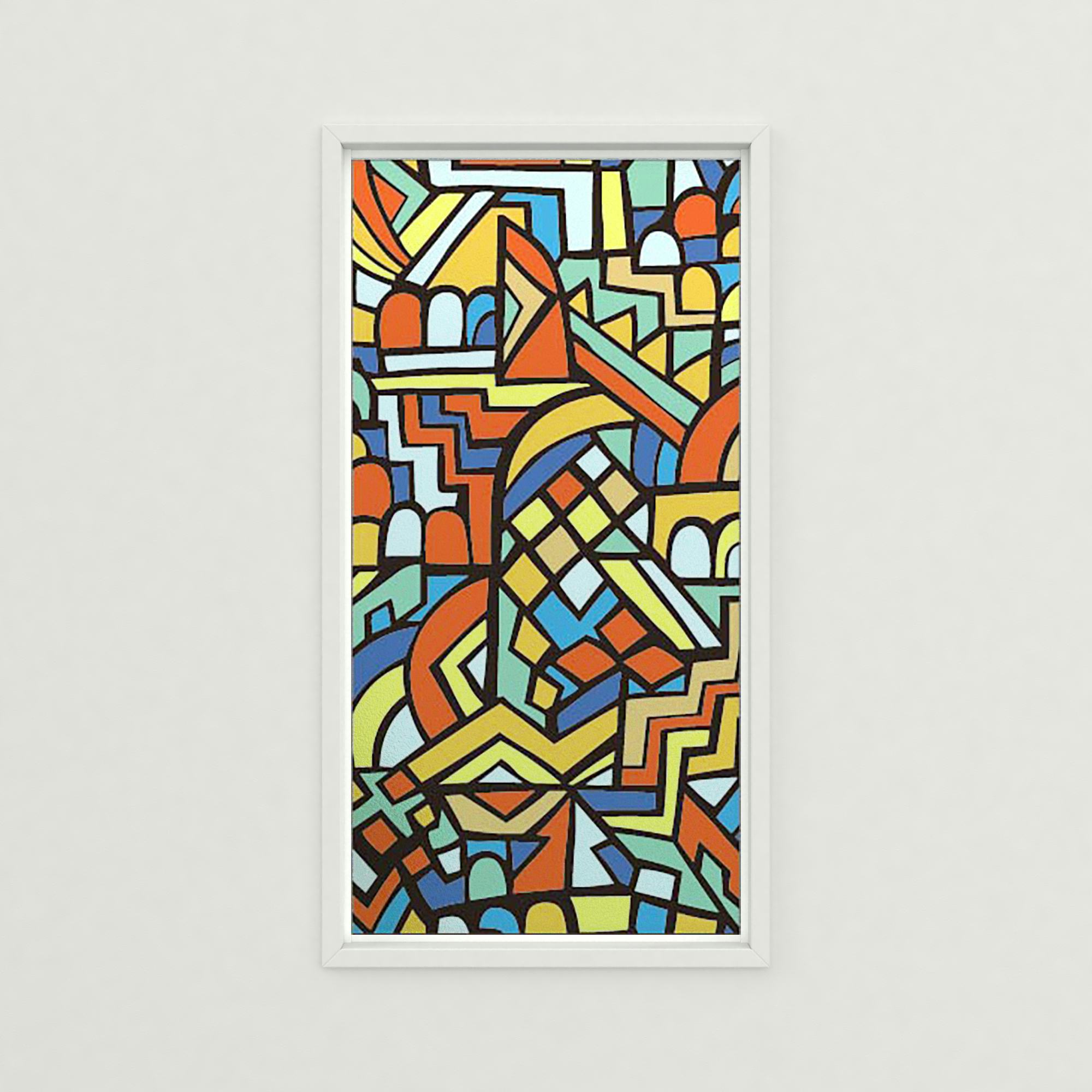 ステンドグラス風装飾ガラス(プリズム) IN386｜オーダーガラス板.com