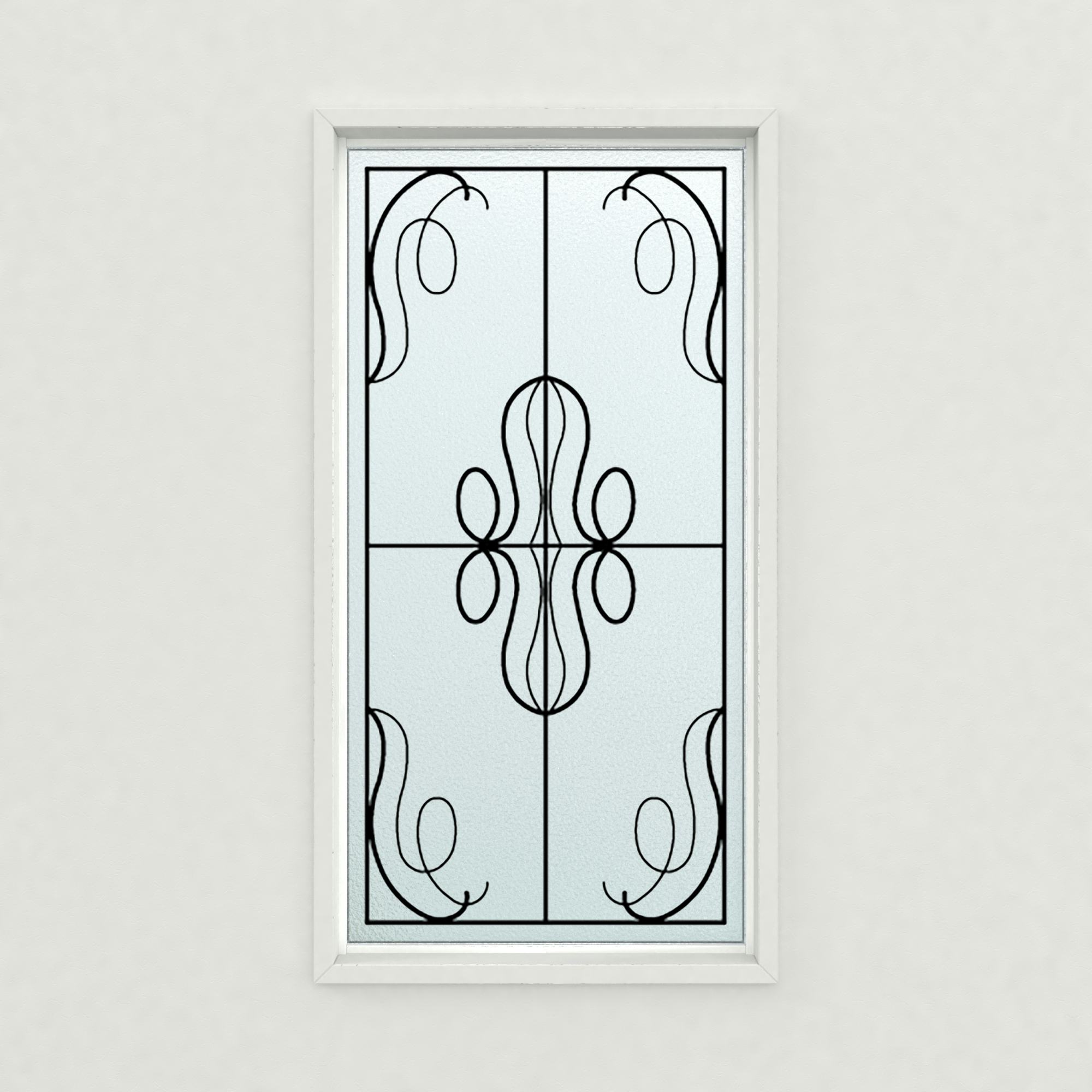 ステンドグラス風装飾ガラス(ラインアート) LIA06｜オーダー