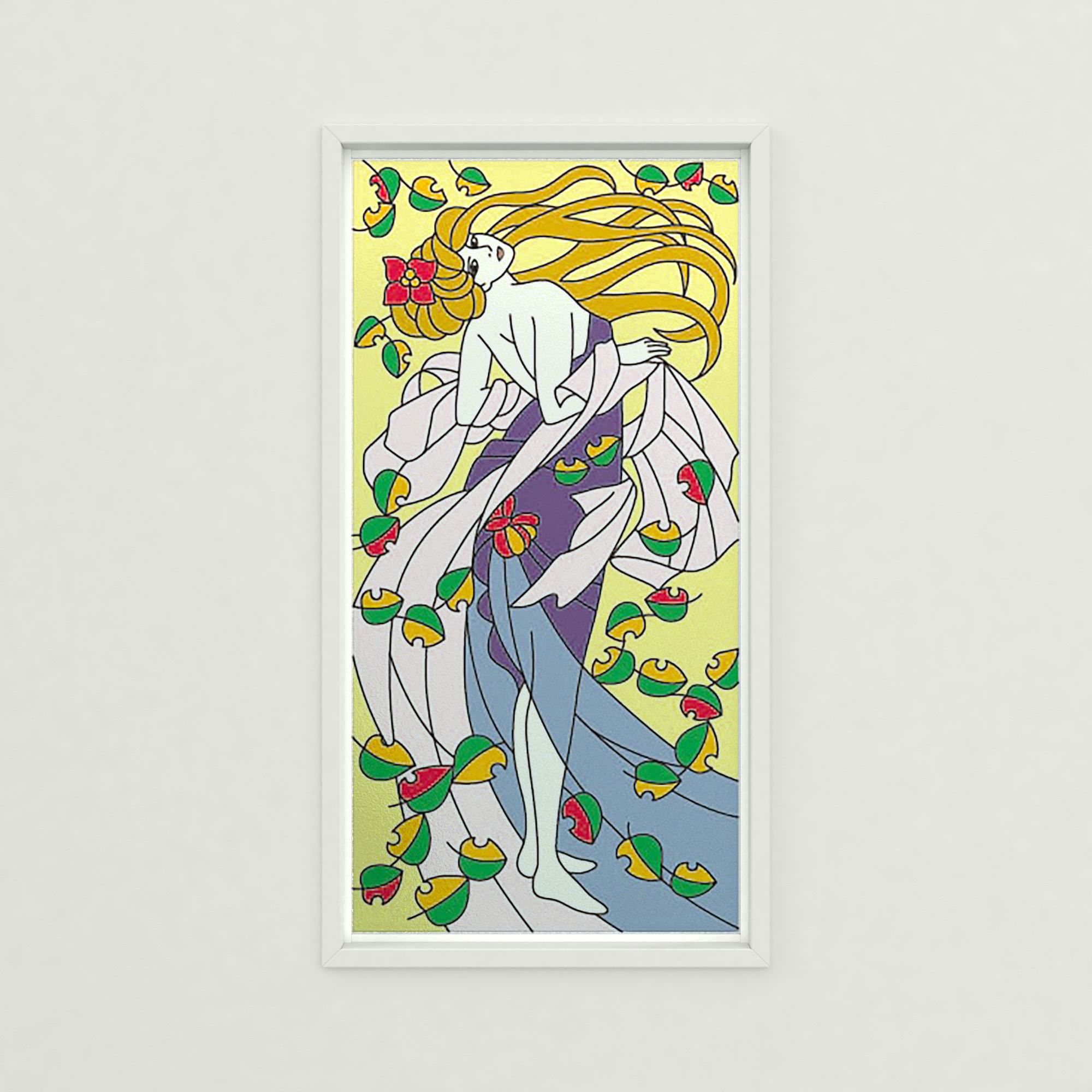 多色ステンドグラス風アート作品 ステンドグラス風アート 絵画 Gabriel Art Garden M 通販