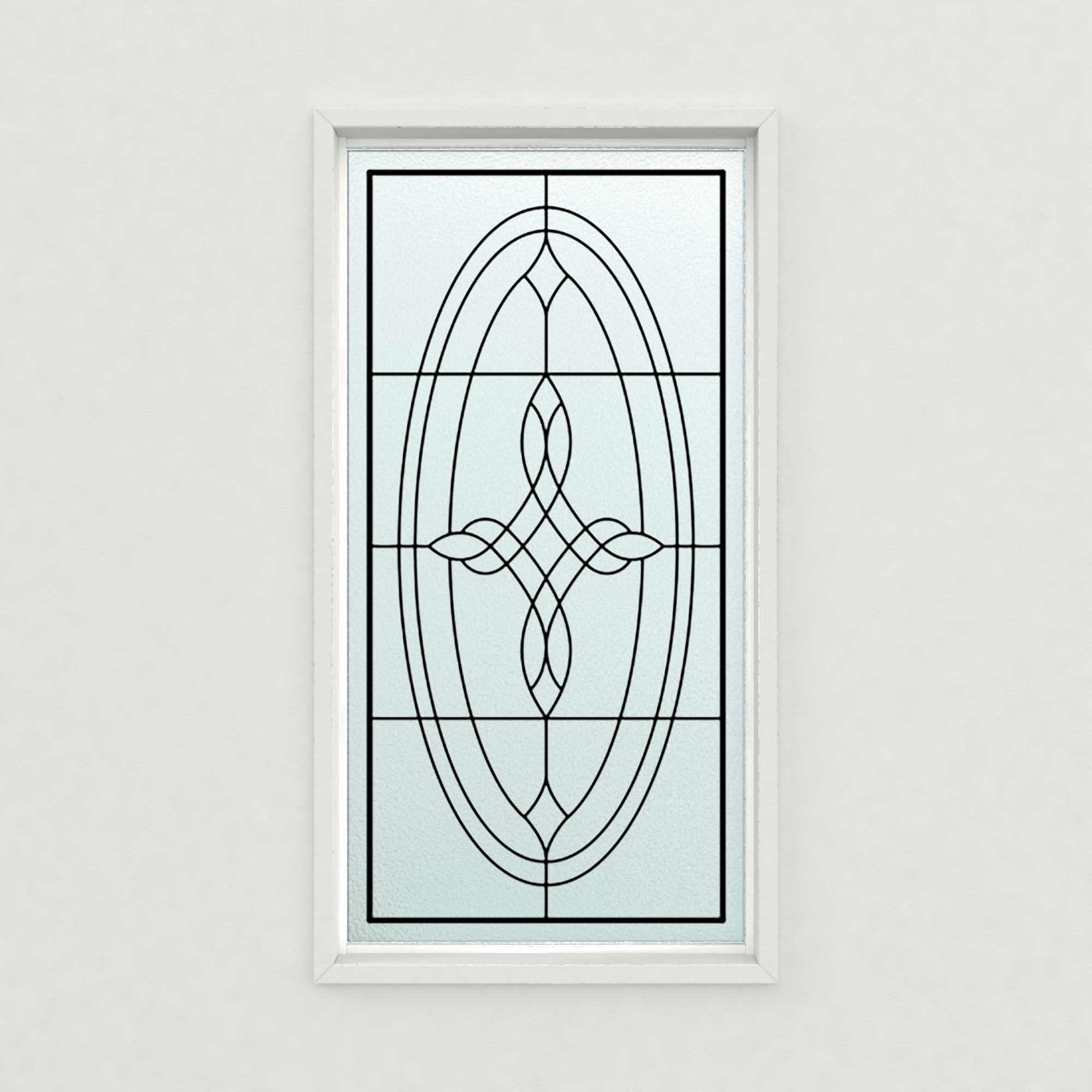 ステンドグラス風装飾ガラス(ラインアート) OG642｜オーダーガラス板.com